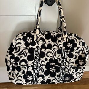 Vera Bradley Black and White Floral Travel Bag